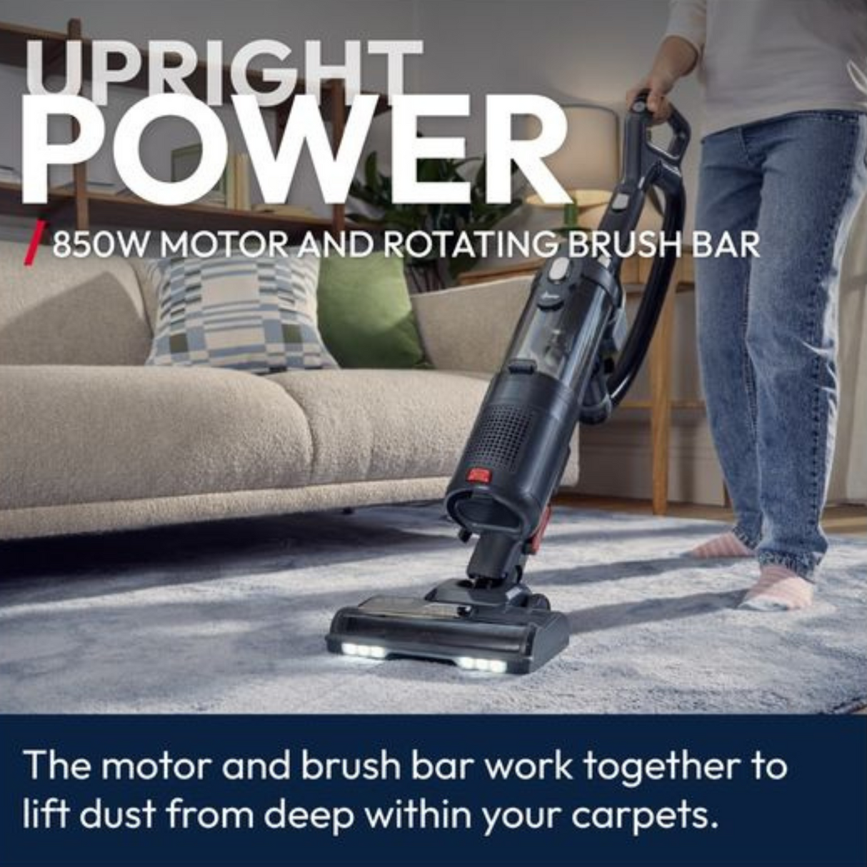 HOOVER Turbo Style Pets HL210PTT Upright Bagless Vacuum Cleaner Titanium & Red