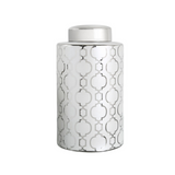 Large Marrakech Round Ginger Jar Silver