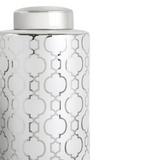 Large Marrakech Round Ginger Jar Silver