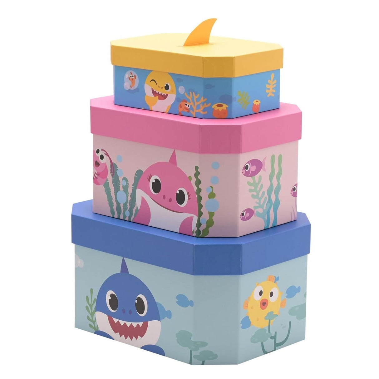 Baby Shark Set of 3 Nesting Storage Boxes