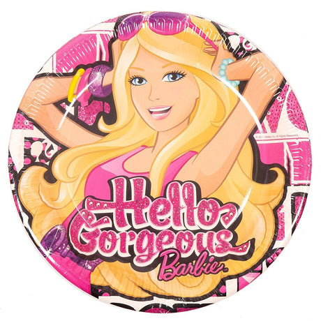 Barbie Kids Birthday Party Paper Plates - Set of 36