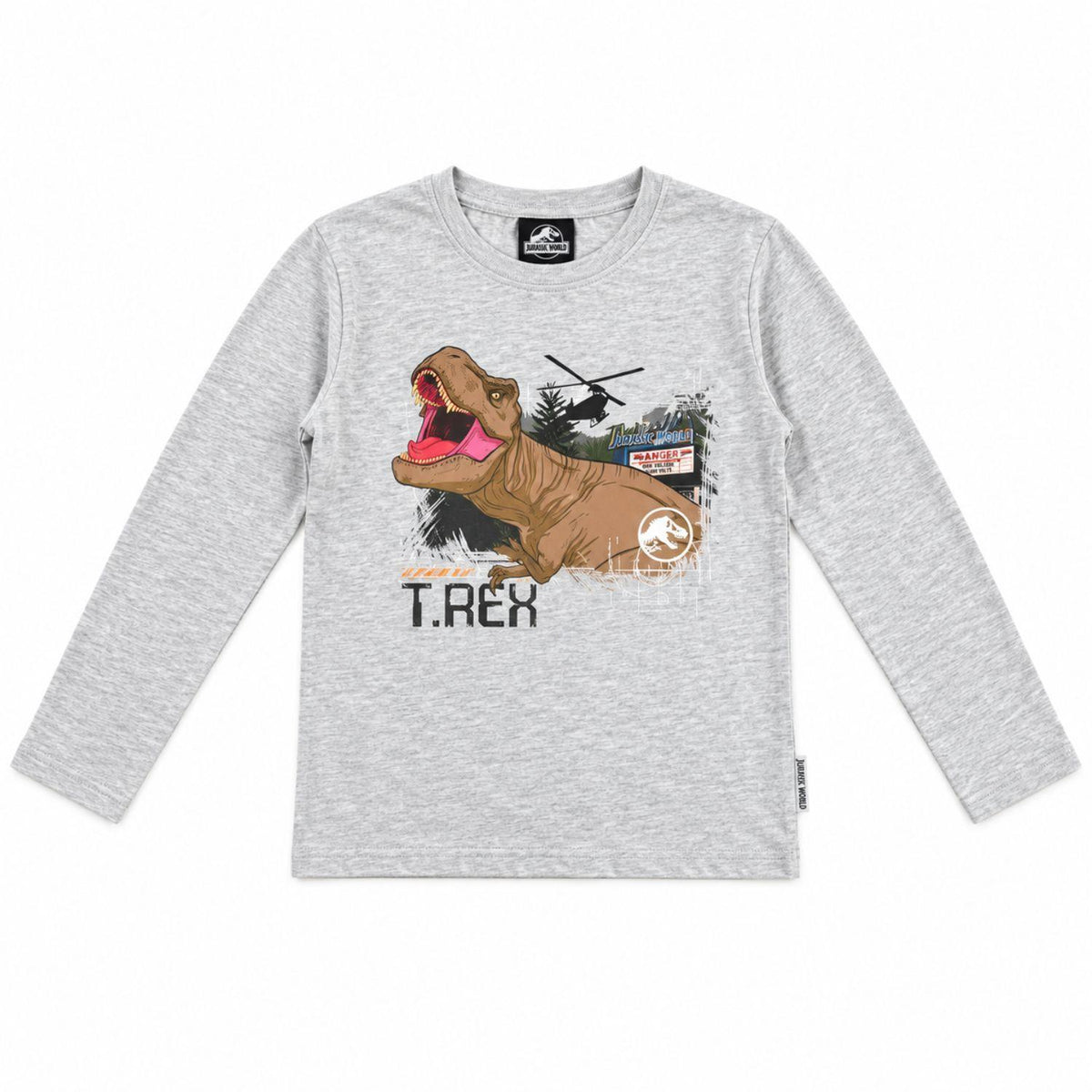 Jurassic World Boys T-Rex 100% Cotton Pyjama Set 11-12 Years Grey