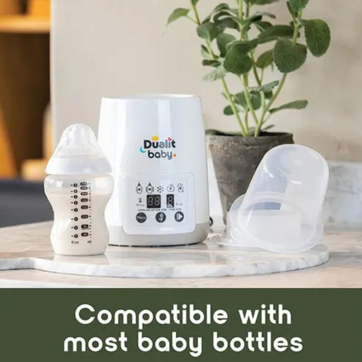 Dualit Baby Range Single Bottle Warmer White and Grey