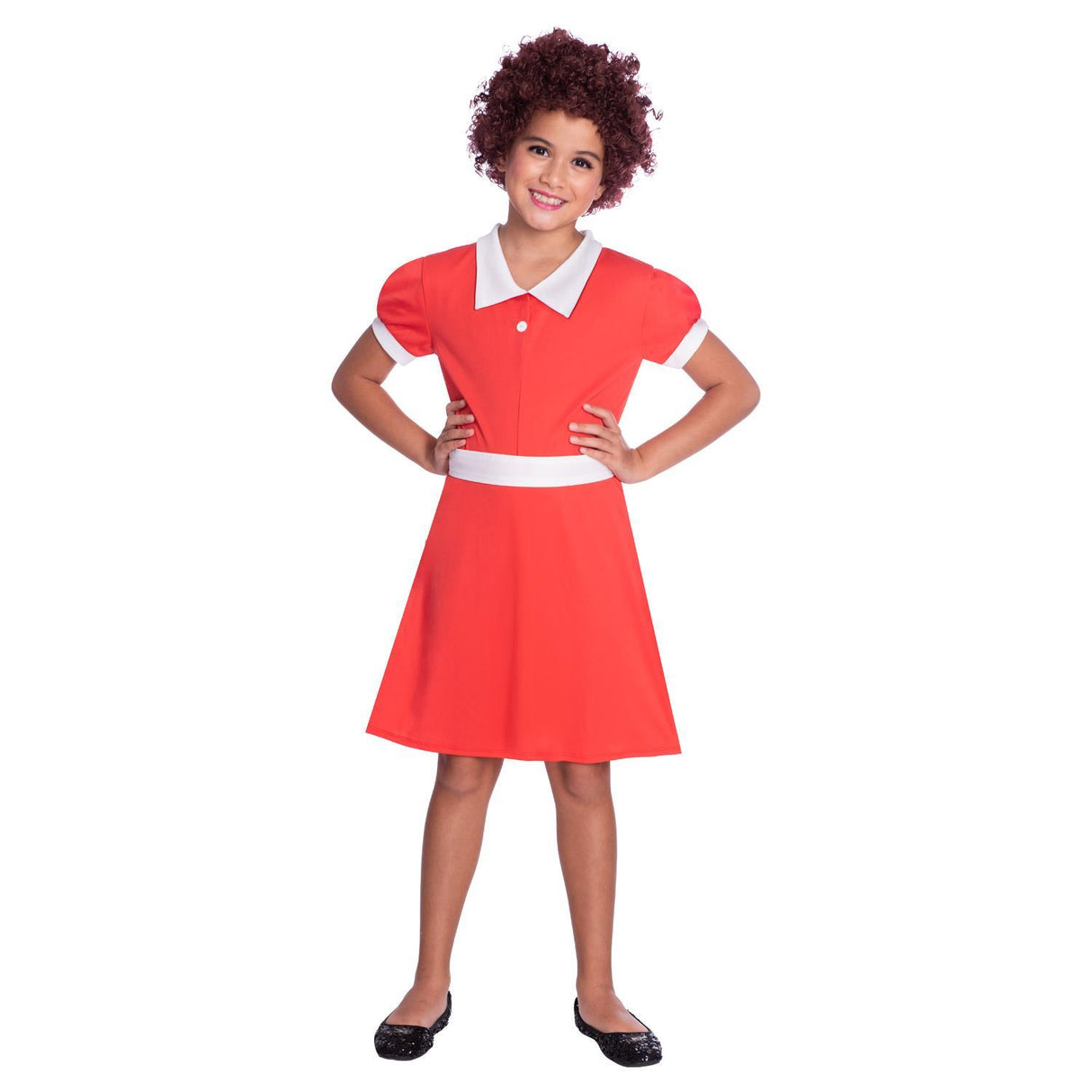 Child Orphan Annie Musical Fancy Dress Costume  4-6 Years