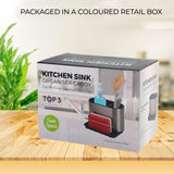 Kitchen Sink Caddy Organiser Sponge Brush Holder Stainless Steel