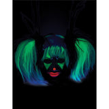 Womens Fancy Dress 7020-061 Black Glow in The Dark Punk Pigtails Halloween Wig