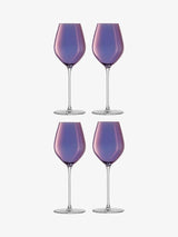 LSA International Aurora  285ml Champagne Tulip Glass Set of 4 Violet