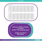 Sizing guide chart for Fancy Dress Girls Day of the Dead costume showing measurements for girls aged 3 to 14 years