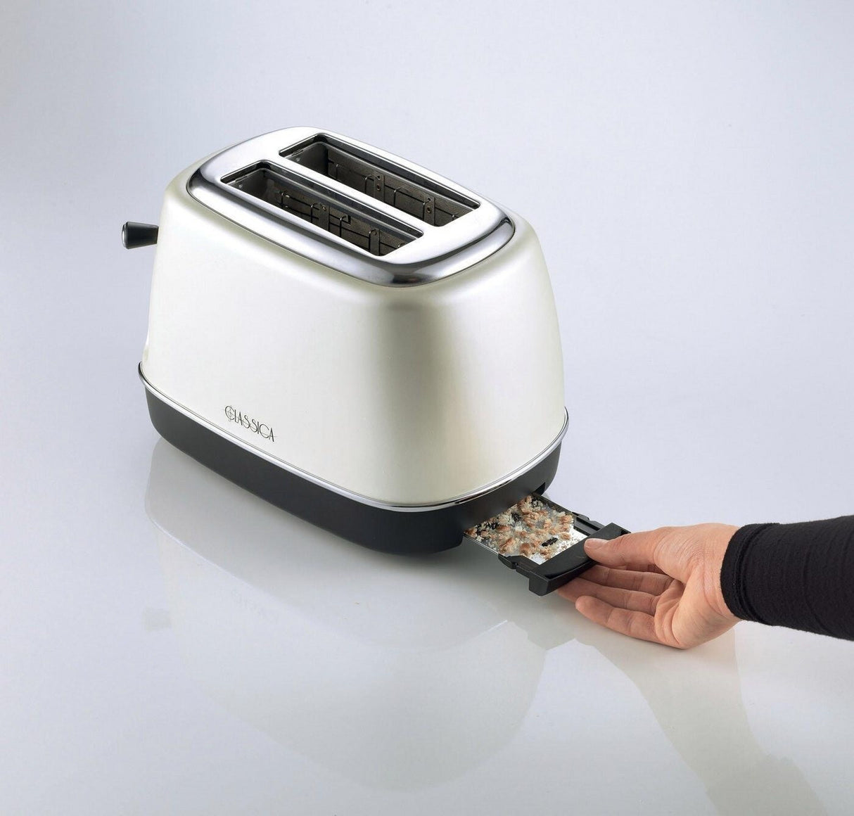 Ariete Classic Toaster - 2 Slices 3 Functions 6 Browning Levels - Pearl