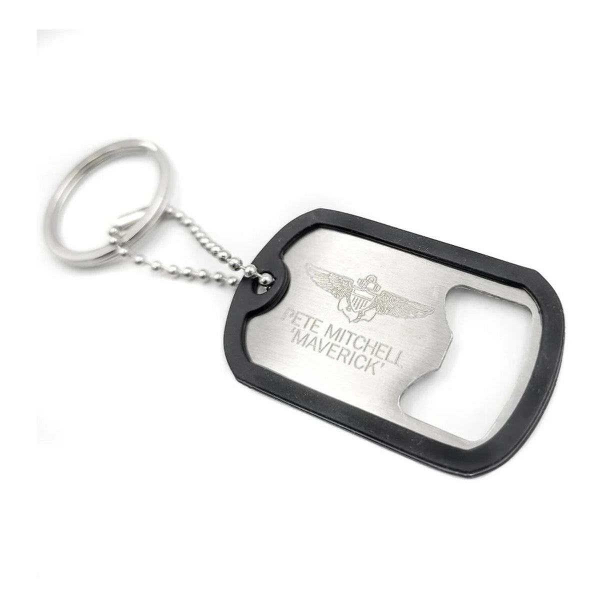 Top Gun Dog Tag Bottle Opener 1 of 5 Designs Selected at Random Silver
