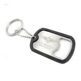 Top Gun Dog Tag Bottle Opener 1 of 5 Designs Selected at Random Silver