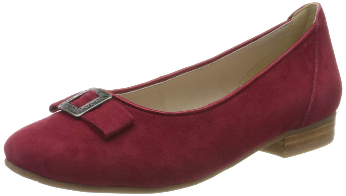 Hirschkogel Women's Closed Toe Ballet Flats - Red, 8.5 UK