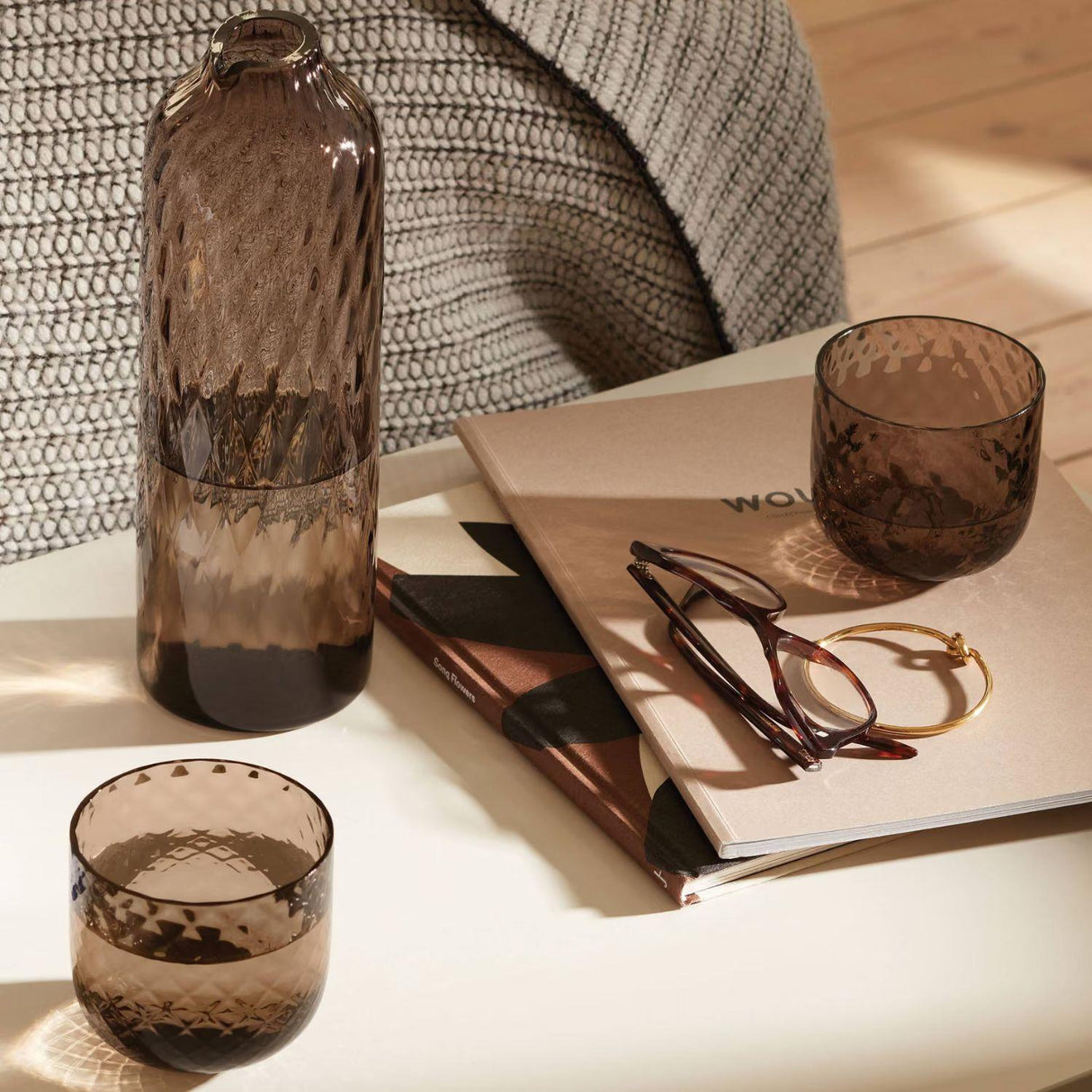 LSA Dapple Tumbler 300ml Set of 2 Earth Brown