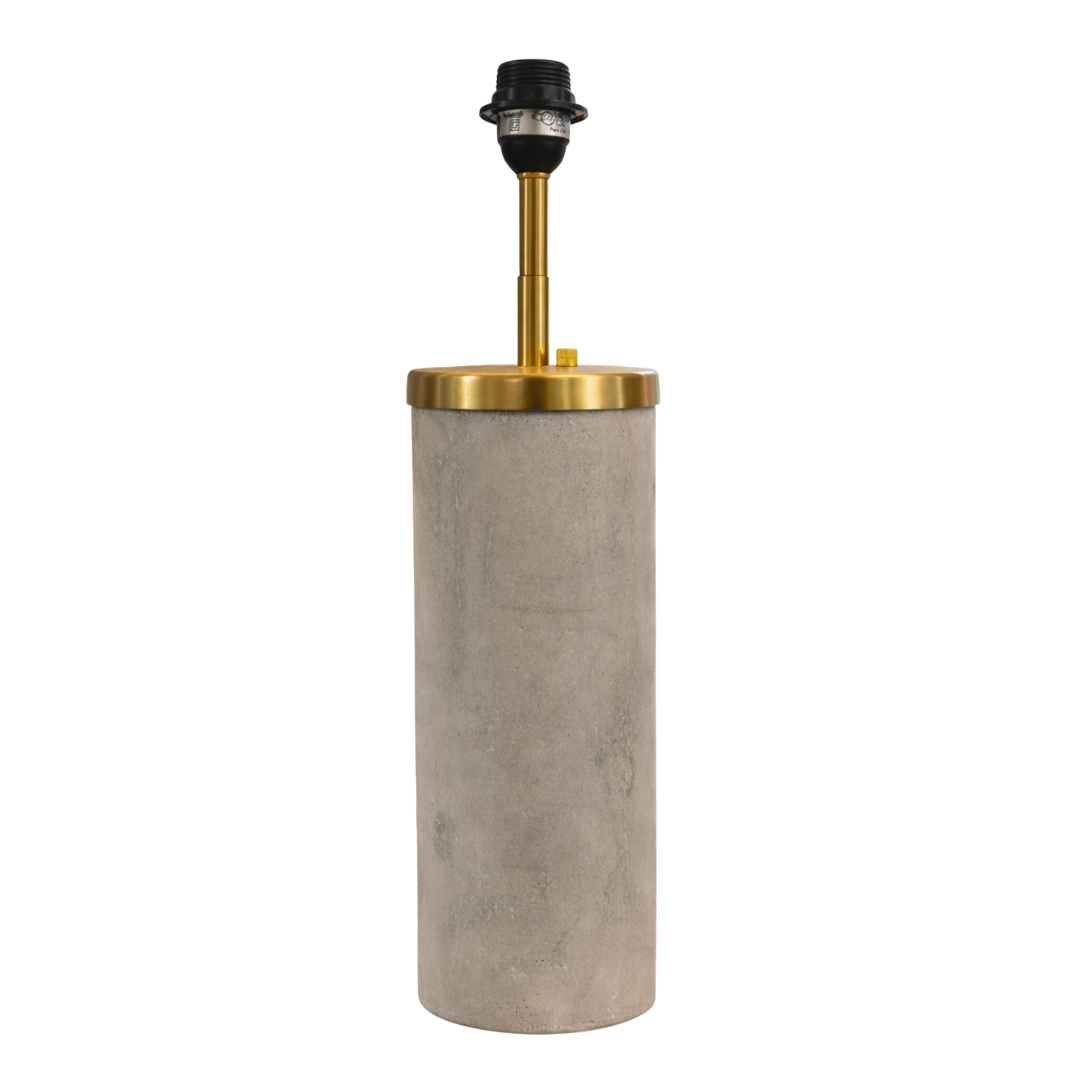 Marble Table Lamp Base 49cm with Brushed Gold Detail No shade
