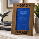 Top Gun Top G-Dad Photo Frame Brown