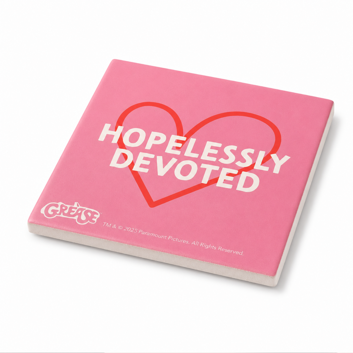 Fandomania Grease 'Hopelessly Devoted' Coaster Pink