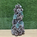 Pinecone Christmas Tree Ornament with Frosted Detail 38cm