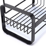 Kitchen Sink Caddy Organiser with Drying Rack Black
