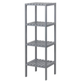 4 Tier Grey Wooden Storage Shelf Freestanding Unit