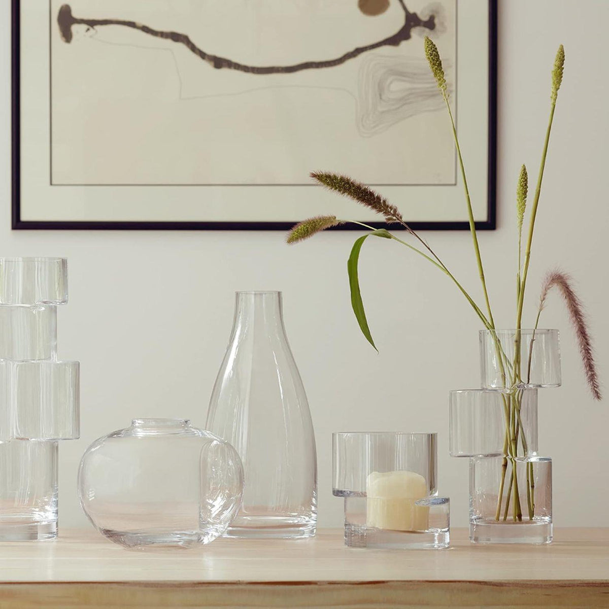 LSA Tier Vase H26cm Clear