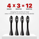 LG Reach Dual Sonic Toothbrush includes 4 Toothbrush Heads 27000 VPM Black