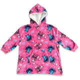Girls Disney Stitch & Angel Hooded Blanket Pink One Size