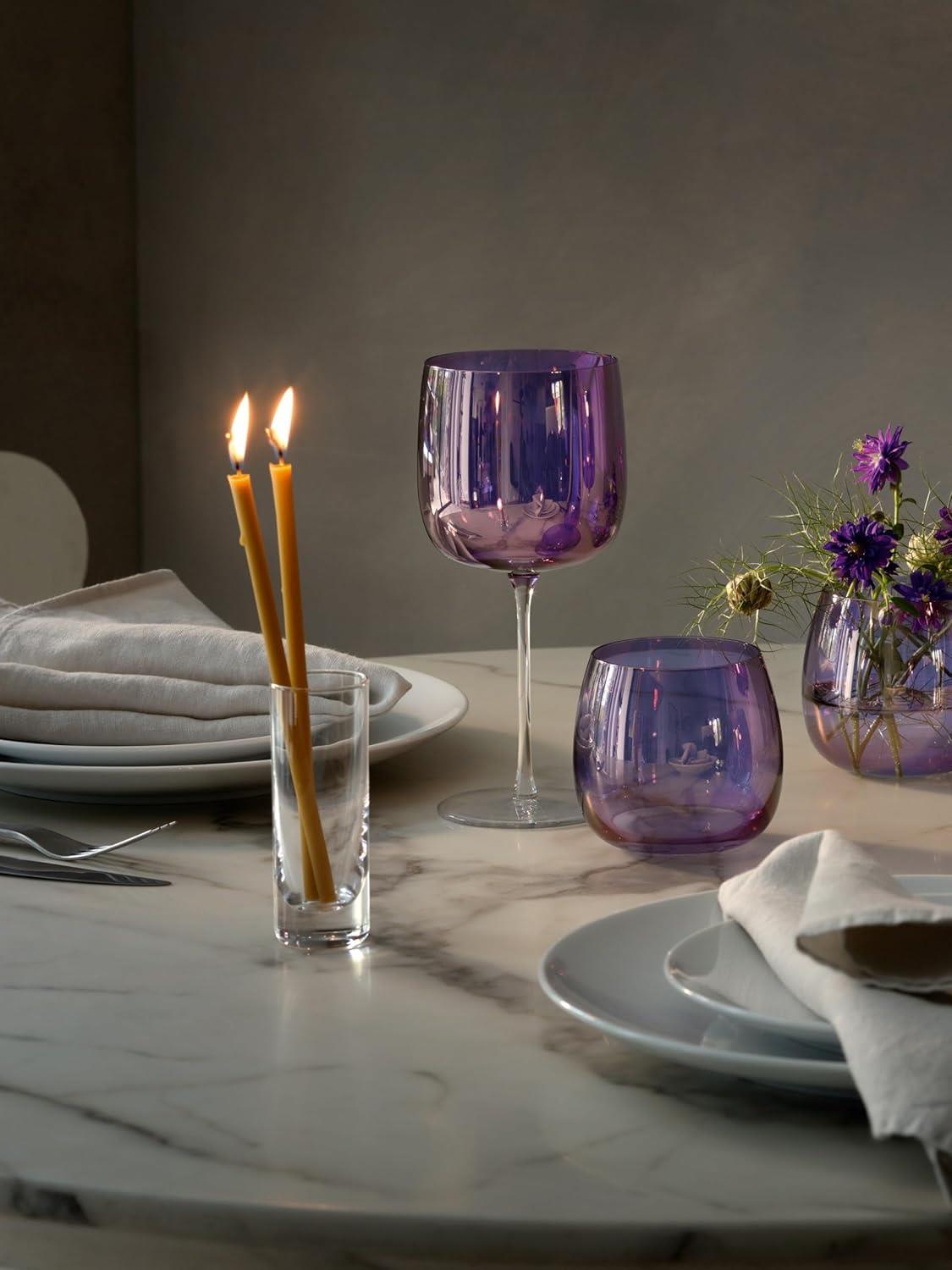 LSA International Aurora 450ml Wine Glass Set of 4 Violet