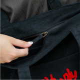 The Rolling Stones Premium Cotton Tote Shopping Bag Black