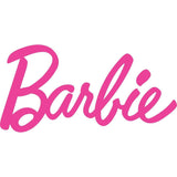 Pink Barbie logo text for Barbie birthday party plates by CLICKK Home Store