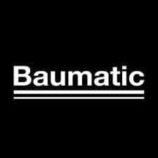 Baumatic built-in microwave logo on black background showcasing brand identity