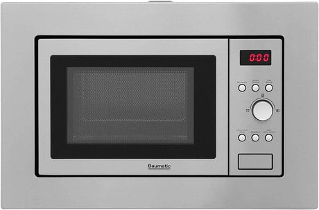 Hoover Baumatic built-in microwave with stainless steel finish and digital control panel