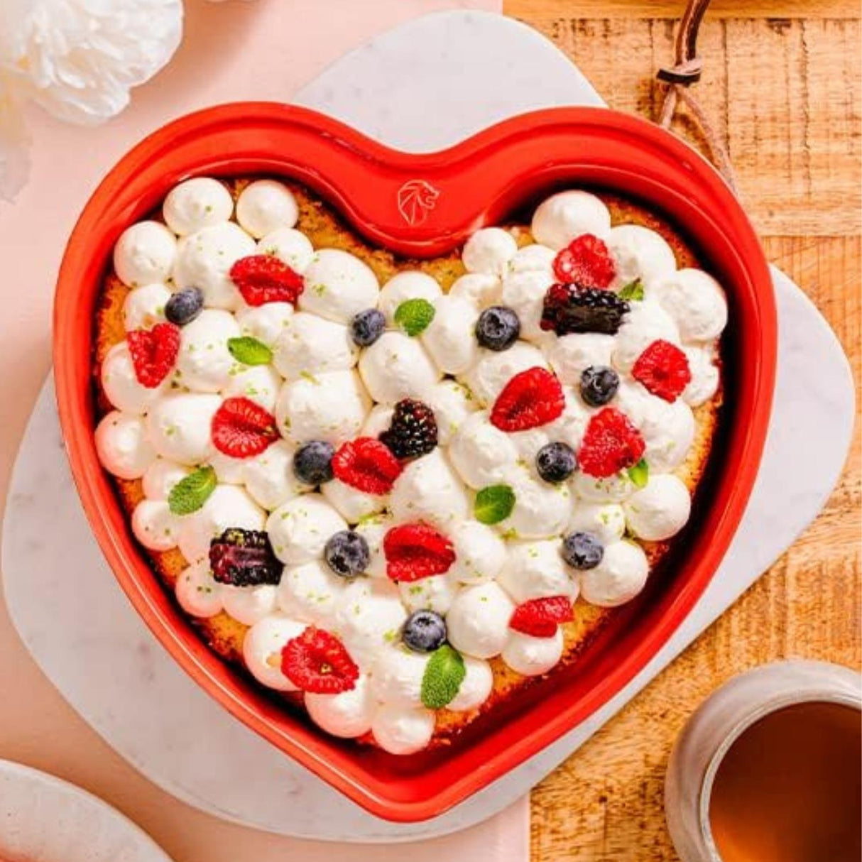 Peugeot For You Heart-Shaped Ceramic Oven Dish 26 cm Red