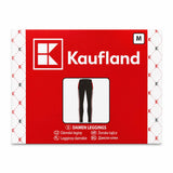 Kaufland Women's Logo Cotton Stretch Leggings Black Red Size M