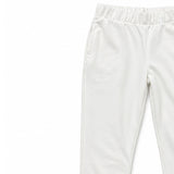 Women's 100% Cotton Elasticated Waist Cuffed Joggers Size L White