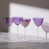 LSA Aurora Martini Glass 195ml Set of 4 Polar Violet