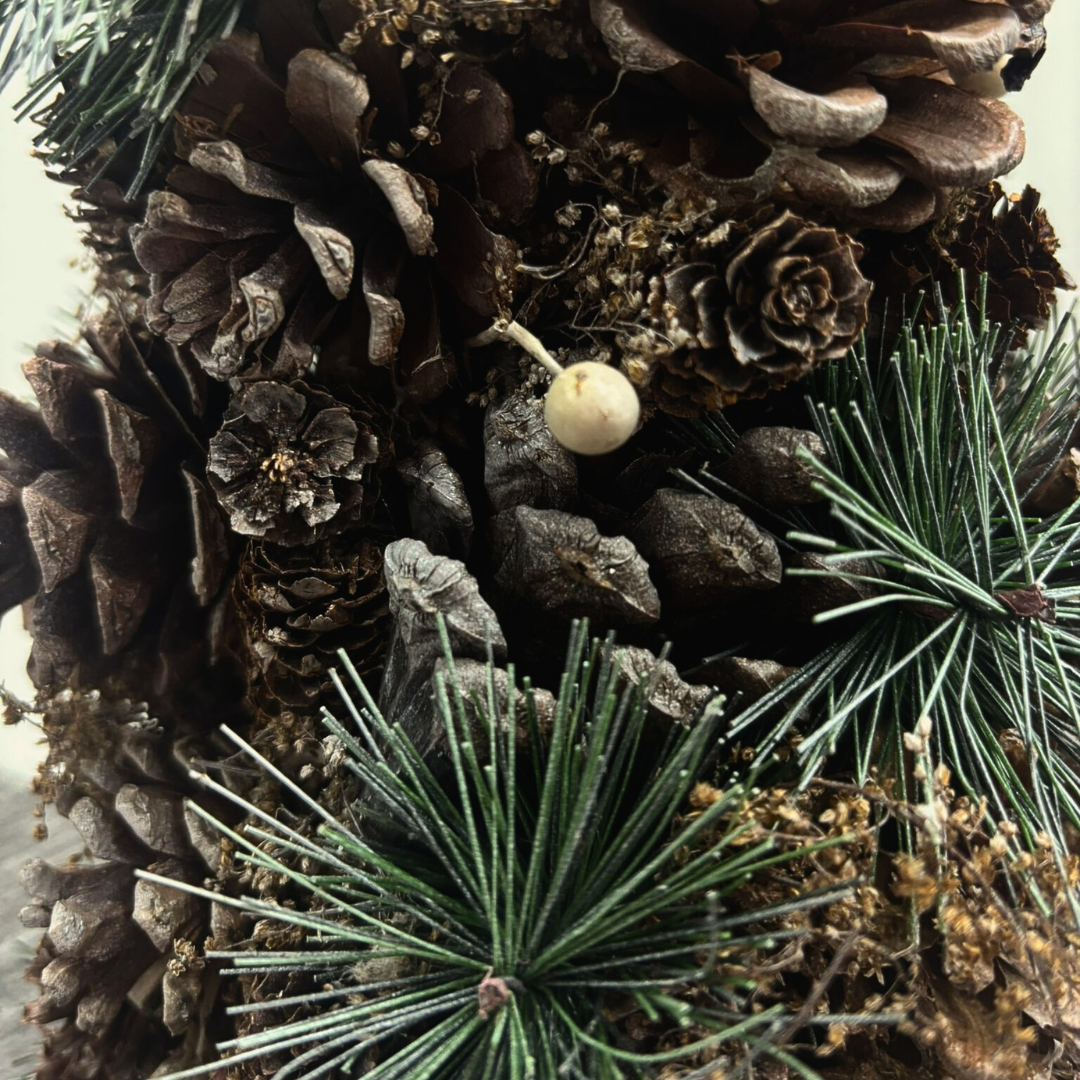 Pinecone Christmas Tree Ornament with Frosted Detail 38cm