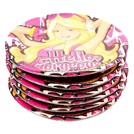 CLICKK Home Store Ama-1656 Barbie Kids Birthday Party Paper Plates - Set of 36