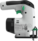 Black and Decker cordless jigsaw with ergonomic handle and compact design for easy cutting