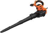 Black and Decker 3-in-1 blower vacuum in orange and black with ergonomic handle and long nozzle