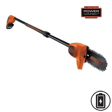 CLICKK Home Store cordless pole pruner with 18V lithium ion battery and extendable pole for trimming