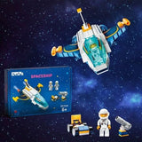 CLICKK Home Store spaceship building blocks set with spaceship, astronaut figure, and rover toy pieces