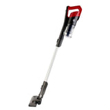 CLICKK Home Store cordless stick vacuum cleaner in black and red with slim design for easy cleaning