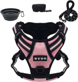 CLICKK Home Store no pull dog harness extra large in pink with black trim and included leash and collapsible bowl