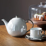 LSA Palazzo Porcelain Teacup and Saucer 250ml Pearl