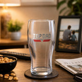 Top Gun Top Dad Pint Glass Clear