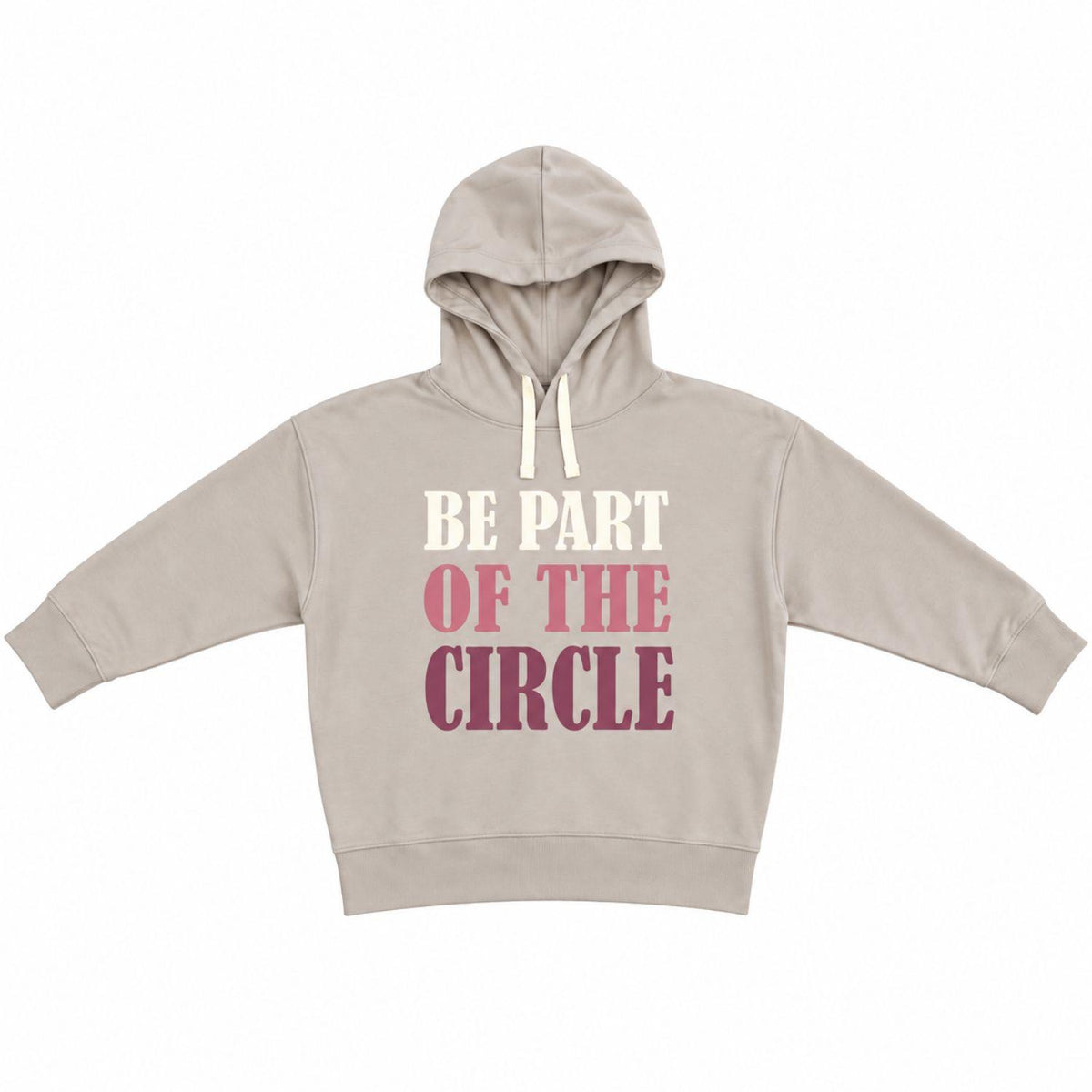 Women's 100% Cotton Hoodie Be Part of the Circle Size L Lilac