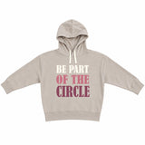 Women's 100% Cotton Hoodie Be Part of the Circle Size L Lilac