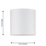 Ivory Textured Cotton 17cm Diameter Easy Fit Lampshade