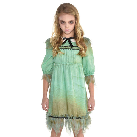 Childs Frightening Creepy Girl Halloween Costume - 10-12 Years