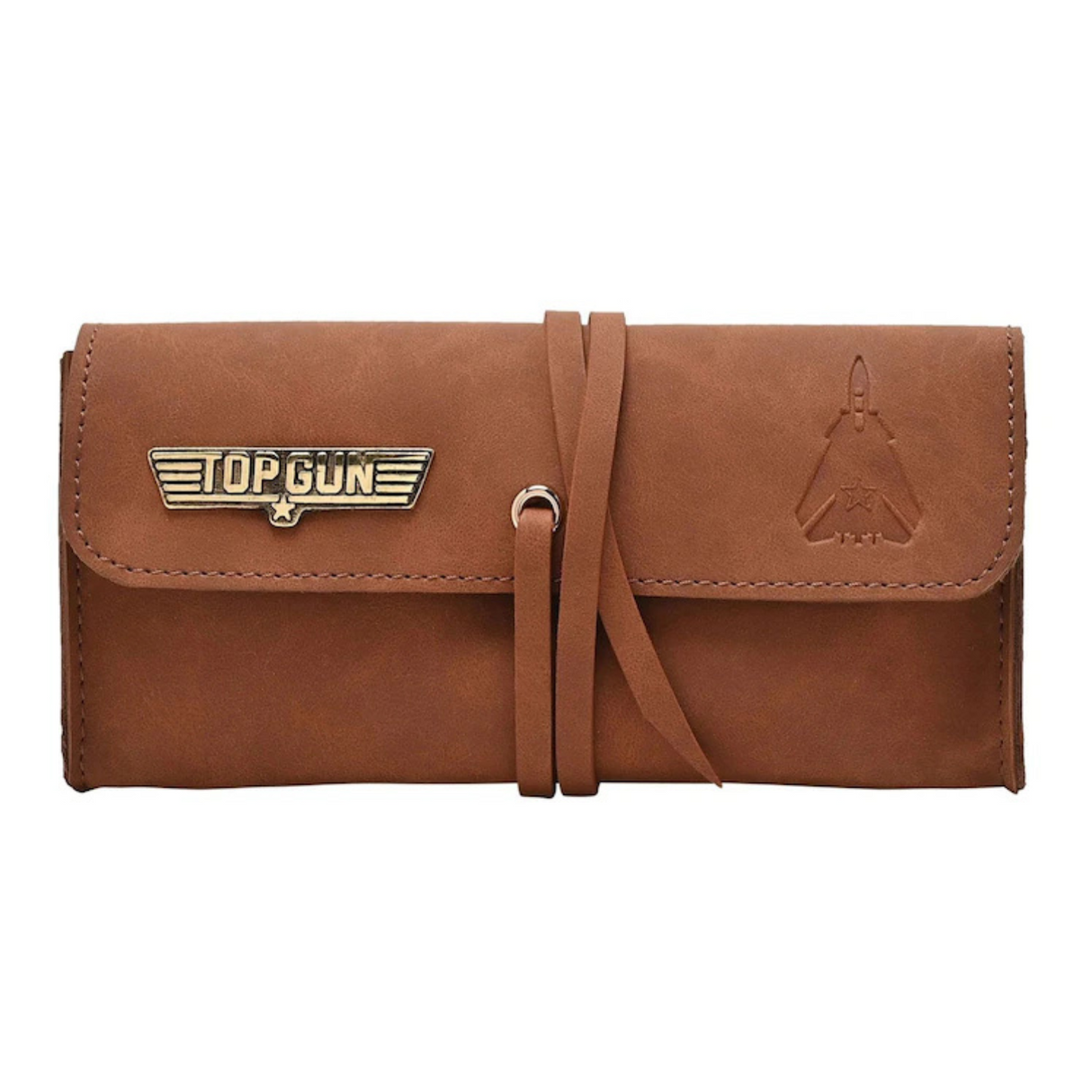 Top Gun PU Leather Sunglasses Case Brown